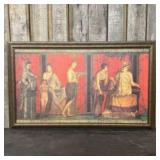 Framed Reproduction Of The Dionysiac Frieze Fresco