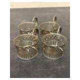 Antique Sterling Silver Tea Glass Holders, Also Kn