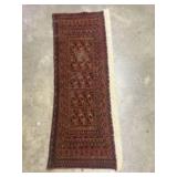 Handmade Vintage Iranian Turkman Wool Prayer Rug -