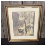 Signed, Numbered "Rainy Day" By Paul Sawyier 21/15