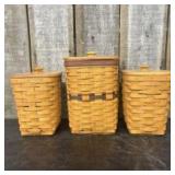 Trio Of Longaberger Baskets 10"
