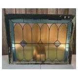 Antique American Leaded Stained Glass Window, like