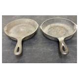 Two (2) Small Cast Iron Skillets - 6"