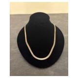 Gold Herringbone Chain Necklace - 24", 12g