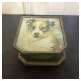 Early Metal Shaving Mirror "Papa Melton