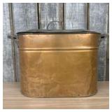 Large Copper Boiler - Wash Pot With Lid 22"X 18"