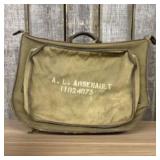 Military Canvas Bag Marked A.L. Arsenault 24"X21"
