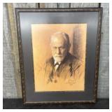 Framed Print Of A 1926 Portrait Of Sigmund Freud B