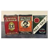 Trio(3) of Vintage Collectible Tobacco Tins - Unio