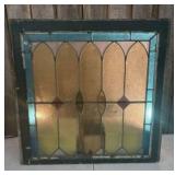 Antique American Stained and leaded glass Window F