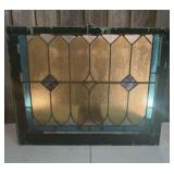 Antique American Stained and leaded glass Window -