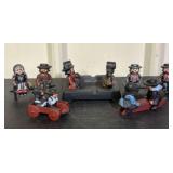 Vintage Wilton Cast Iron Amish Family Figurines 2"