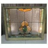 Antique Victorian or Art Nouveau Style Leaded Stai