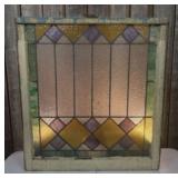 Antique Arts & Crafts Stained Leaded Glass Window