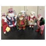 Lot Of Santa Figures 12"