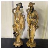 Vintage Artmark Chinese Figures Made In Italy, Hea