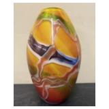 Dale Tiffany Hand Blown Glass Art Vase - 6.5"x11.5