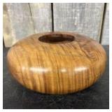 Hand Turned Wooden Vessel 8"X3"