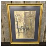 "A Rainy Day In Lexington" By Paul Sawyier, Framed