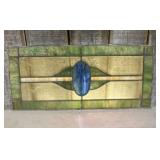 Antique Stained Glass Transom Window panel, Likely