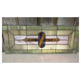 Antique Stained Glass Transom Window, likely from