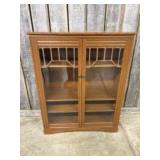 Mission-Style Oak Bookcase or Display Cabinet with