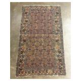 Antique Hand-knotted Persian Malayer Wool Runner w