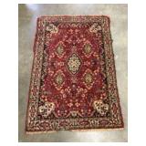 Hand-knotted Persian Kashan Rug featuring a Centra