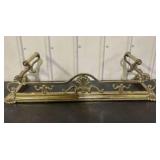 Vintage Brass Fireplace Fender 15"X42"X12"