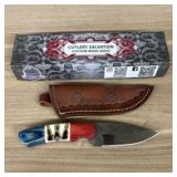 Custom Fixed Blade Knife With Decorated Handle, Le