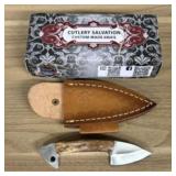 Custom Fixed Blade Fist Knife With Decorated Handl