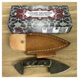 Custom Damascus Fixed Blade Fist Knife With Decora