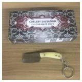 Damascus Fixed Blade Knife With Decorated Handle,