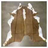 Natural Cowhide Rug - Brown - White 68"X78"