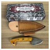 Custom Damascus Fixed Blade Fist Knife With Decora