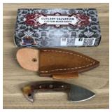 Custom Damascus Fixed Blade Fist Knife With Decora