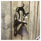 Cast Iron Wall Mounted Cat Bell 10"X18"
