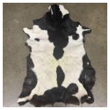 Black - White Natural Goat Hide Rug 25"X37"