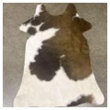 Brown - White Natural Goat Hide Rug 25"X38"