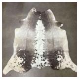 Black - White Tricolor Natural Cowhide Rug 59"X58"