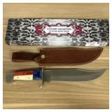 Custom Hunting Or Bowie Knife - Red, White And Blu