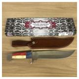 Custom Hunting Or Bowie Knife - Red, White And Blu