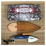 Custom Fixed Blade Fist Knife With Decorated Handl