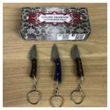 Lot Of 3 Damascus Fixed Blade Knives With Decorate