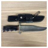 Custom Steel Hunting Knife With Decorated Handle A