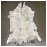 White - Black Natural Goat Hide Rug 32"X48"