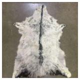 White - Black Natural Goat Hide Rug 26"X40"