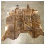 Brown - Tricolor Natural Cowhide Rug 74"X68"