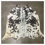 Brown - White Natural Cowhide Rug 61"X59"