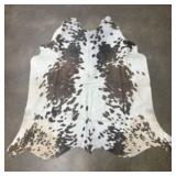 Brown - White Natural Cowhide Rug 60"X59"